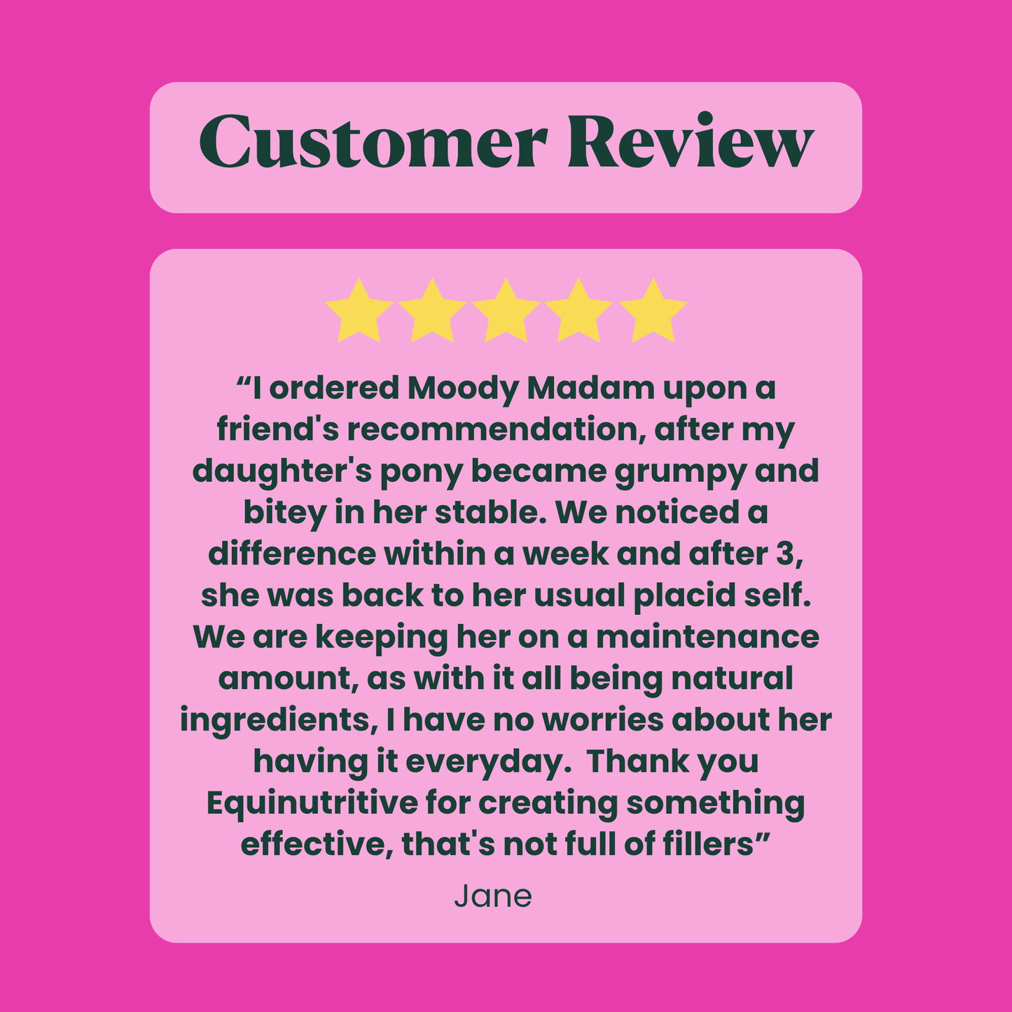 Moody Madam - Supplement for Mares
