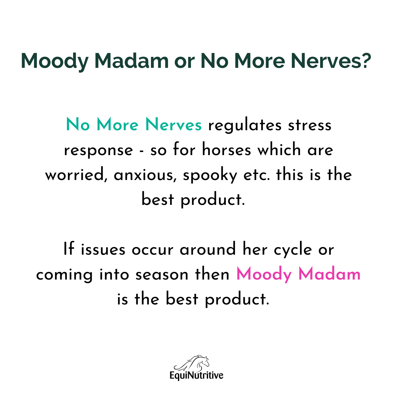 Moody Madam | Mare In Season Supplement | Equinutritive